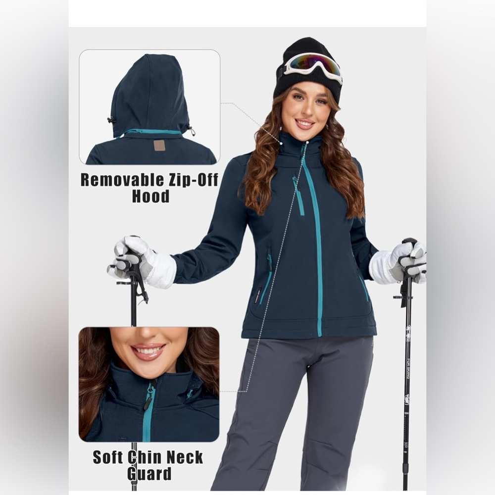 NWT Women's Navy XS Softshell Jacket - Picture 2 of 6